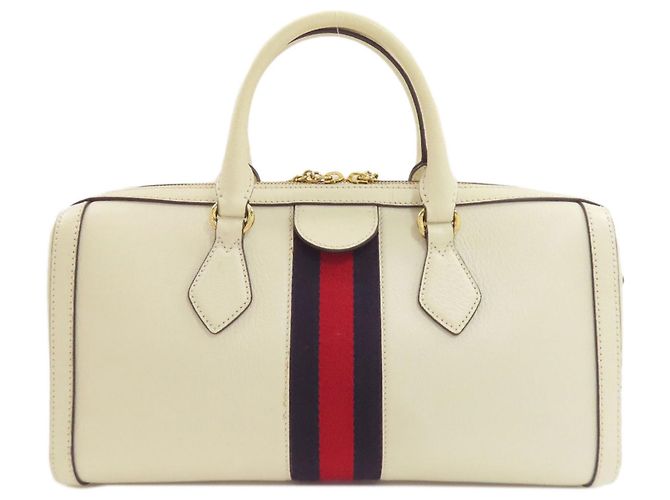 Gucci Ophidia 2-Way Handtasche Weiß Rot Marineblau - Ansicht 2