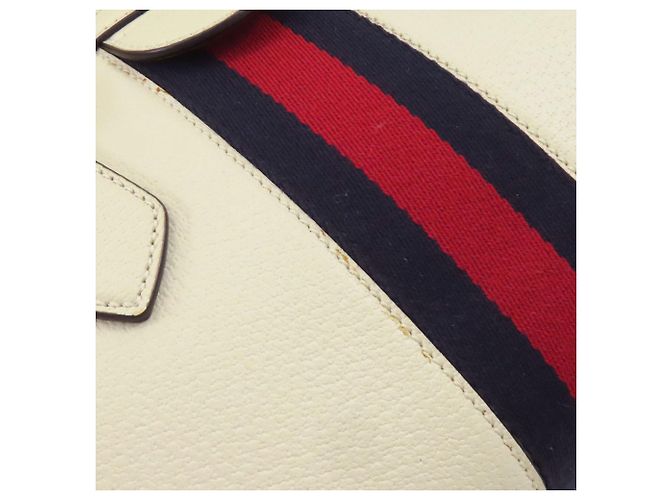 Gucci Ophidia 2-Way Handtasche Weiß Rot Marineblau - Ansicht 9