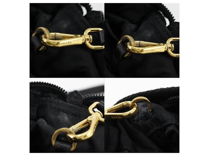 Borsa a mano Prada PRADA Logo Ribbon Nero - vista 13