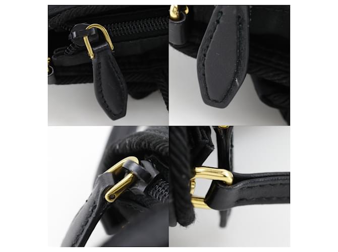Borsa a mano Prada PRADA Logo Ribbon Nero - vista 14