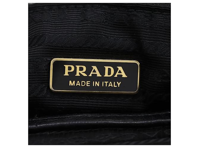 Borsa a mano Prada PRADA Logo Ribbon Nero - vista 16