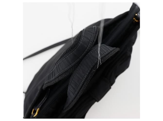 Borsa a mano Prada PRADA Logo Ribbon Nero - vista 5