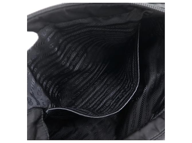 Borsa a mano Prada PRADA Logo Ribbon Nero - vista 6