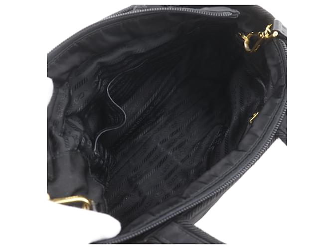 Borsa a mano Prada PRADA Logo Ribbon Nero - vista 7