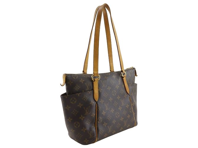 Borsa Tote Louis Vuitton Totally PM M56688 Marrone Monogramma - vista 3