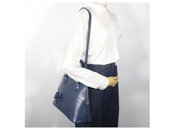 Hermès Borsa Hermes Bolide 31 in Blue Marine Blu navy - vista 19