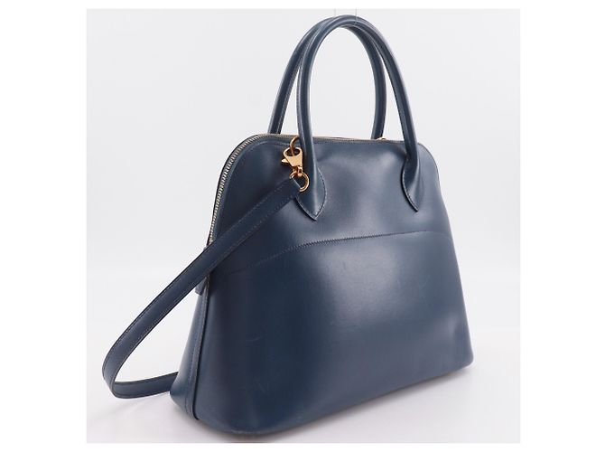 Hermès Borsa Hermes Bolide 31 in Blue Marine Blu navy - vista 3