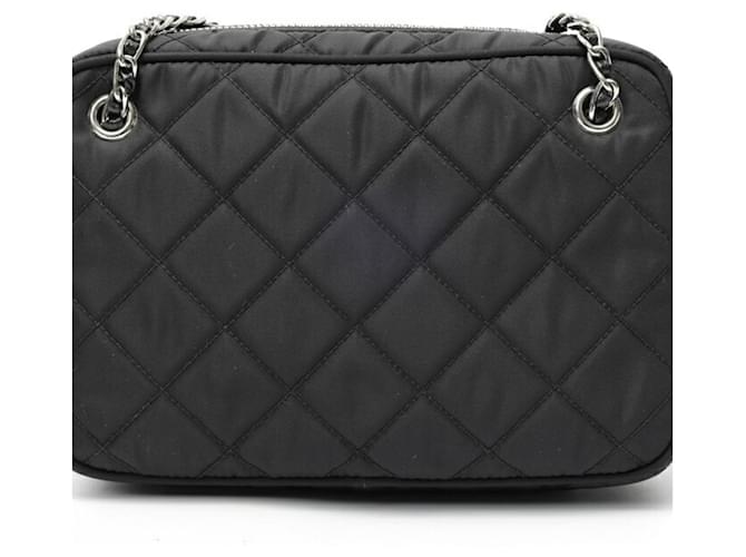 Prada gesteppte Nylon-Schultertasche Schwarz - Ansicht 3