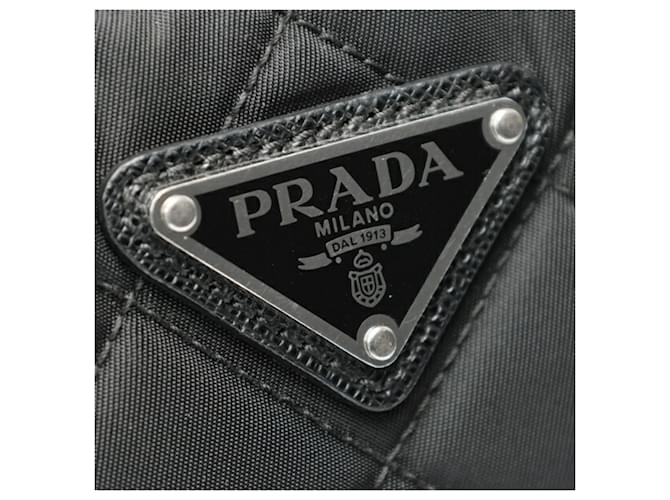 Prada gesteppte Nylon-Schultertasche Schwarz - Ansicht 5