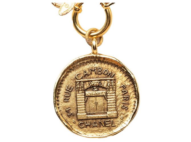 Chanel 31 RUE CAMBON Cambon Vintage Rogue Chain Necklace D'oro - vista 2