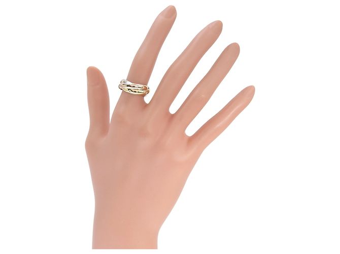 Anello Trinity di Cartier in oro 18K Rosa Bianco Giallo - vista 2
