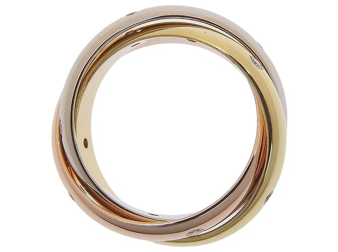 Anello Trinity di Cartier in oro 18K Rosa Bianco Giallo - vista 3