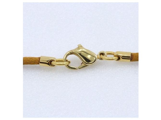 Hermès Colar Hermes Sellier banhado a ouro e couro - vista 5