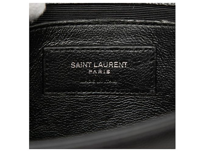 Borsa a tracolla Saint Laurent Kate Small YSL Logo Chain Nero Argento - vista 5