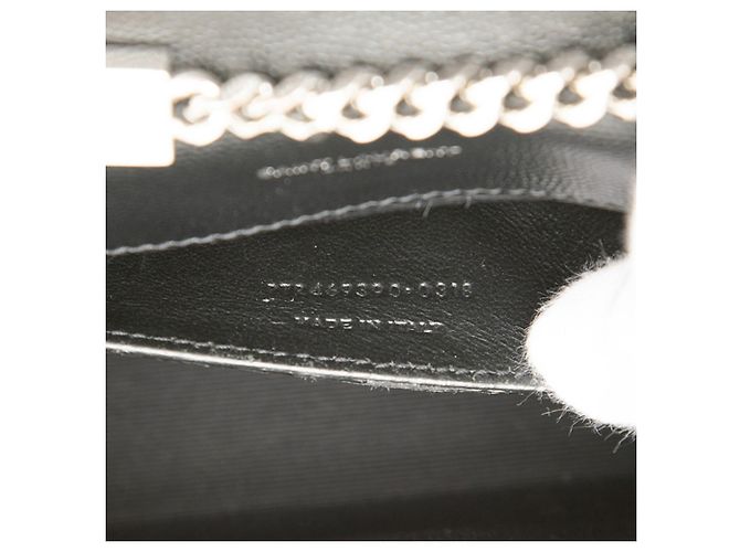 Borsa a tracolla Saint Laurent Kate Small YSL Logo Chain Nero Argento - vista 6