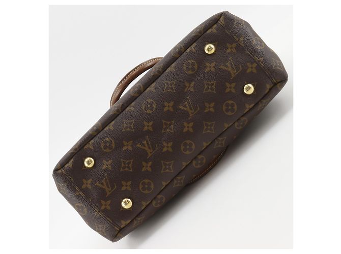Borsa Louis Vuitton Pallas MM Marrone Nero Monogramma - vista 13
