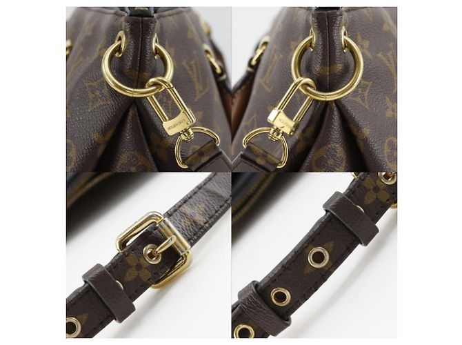 Borsa Louis Vuitton Pallas MM Marrone Nero Monogramma - vista 16