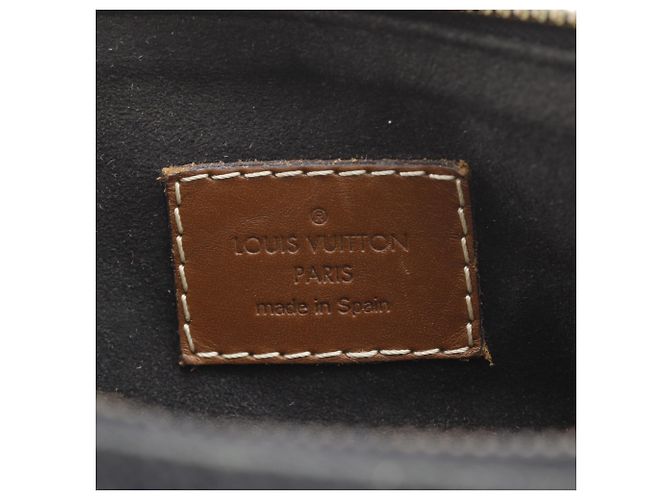 Borsa Louis Vuitton Pallas MM Marrone Nero Monogramma - vista 17