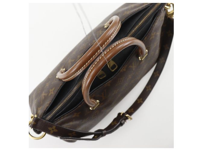 Borsa Louis Vuitton Pallas MM Marrone Nero Monogramma - vista 5