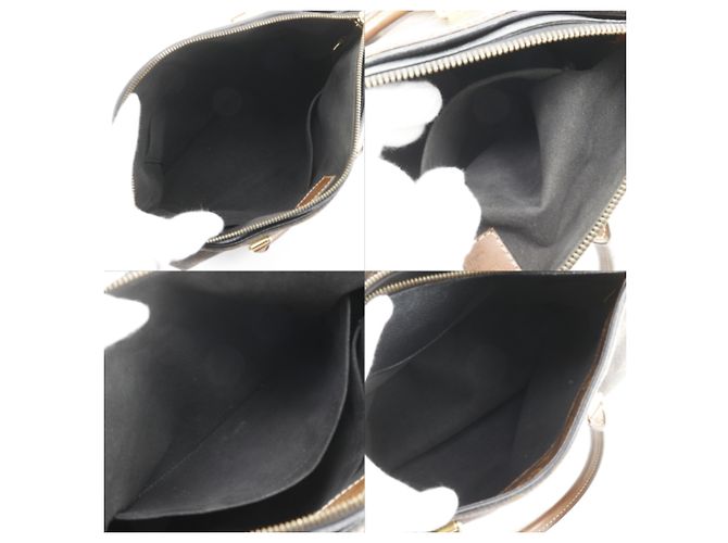 Borsa Louis Vuitton Pallas MM Marrone Nero Monogramma - vista 7