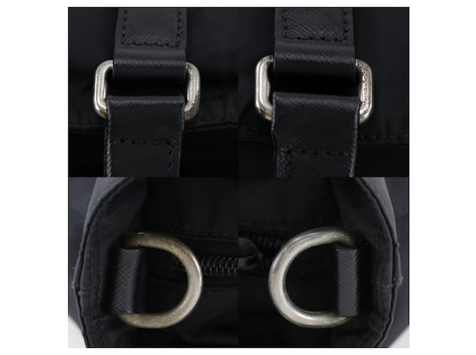 Borsa Tote in Nylon Nero Prada - vista 12
