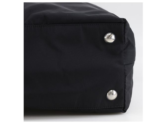 Borsa Tote in Nylon Nero Prada - vista 14