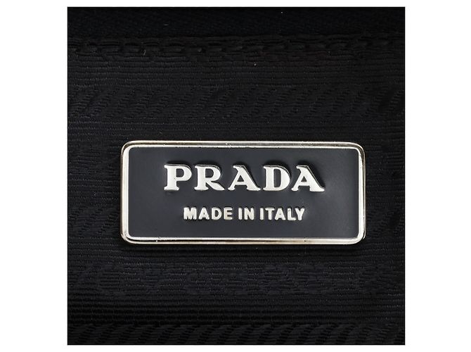 Borsa Tote in Nylon Nero Prada - vista 16