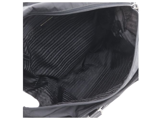 Borsa Tote in Nylon Nero Prada - vista 6