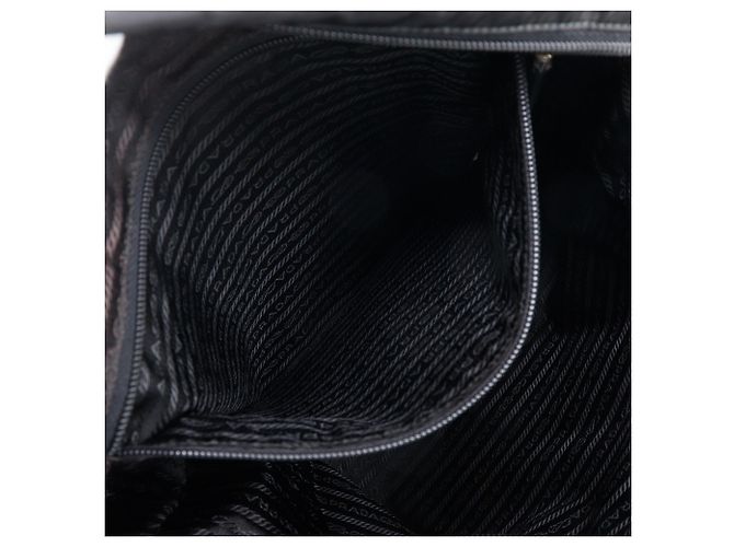 Borsa Tote in Nylon Nero Prada - vista 7