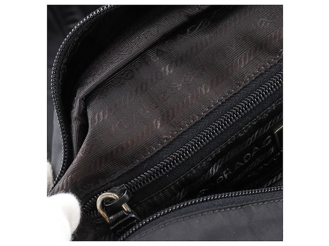 Borsa Tote in Nylon Nero Prada - vista 9