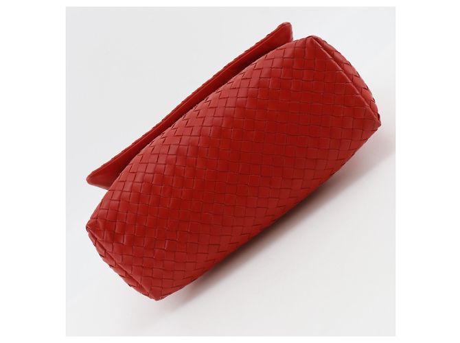 Borsa a Spalla Bottega Veneta Intrecciato Rosso - vista 13