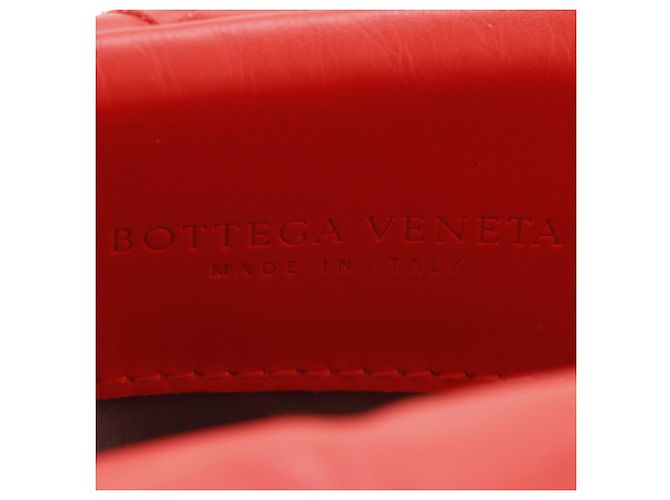 Borsa a Spalla Bottega Veneta Intrecciato Rosso - vista 17