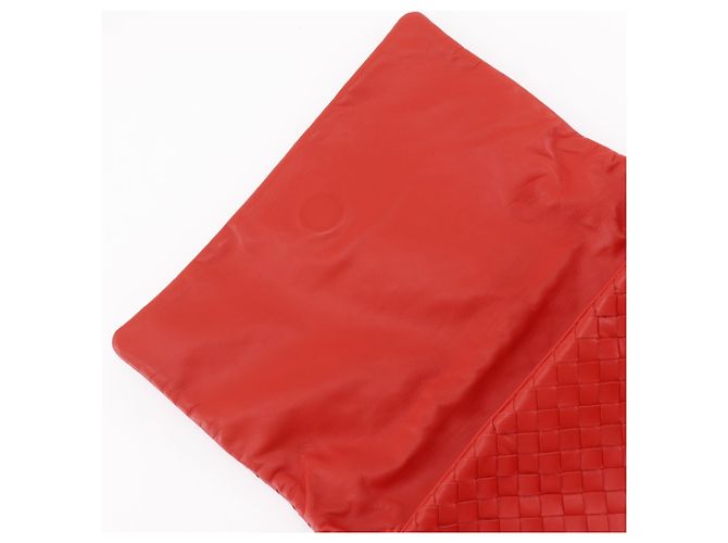Borsa a Spalla Bottega Veneta Intrecciato Rosso - vista 8