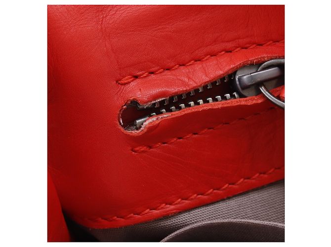 Borsa a Spalla Bottega Veneta Intrecciato Rosso - vista 9