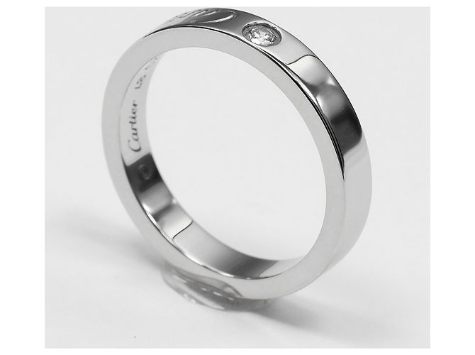 Cartier C de Engraved Ring aus Platin - Ansicht 3