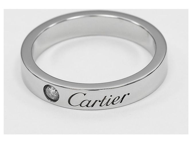 Cartier C de Engraved Ring aus Platin - Ansicht 4