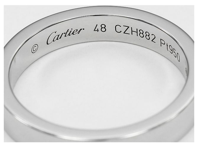 Cartier C de Engraved Ring aus Platin - Ansicht 5