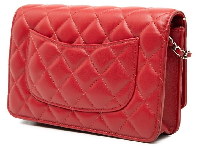 Borsa a Spalla Chanel Coco Mark Timeless Classic Chain Rosso - vista 2