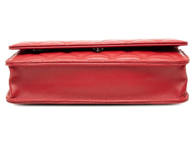 Borsa a Spalla Chanel Coco Mark Timeless Classic Chain Rosso - vista 3