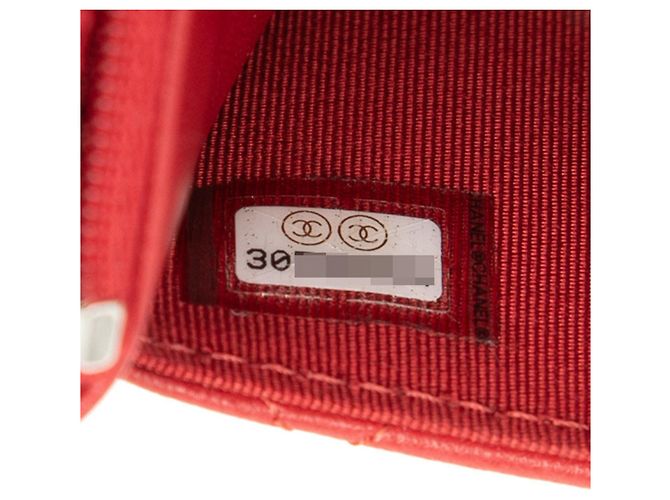 Borsa a Spalla Chanel Coco Mark Timeless Classic Chain Rosso - vista 6