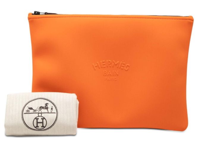 Hermès Clutch Hermes Neoban GM Arancione - vista 6