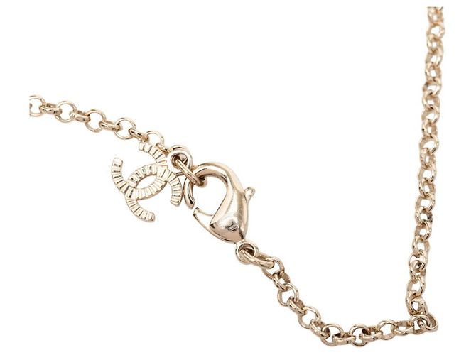 Collana Chanel Coco Mark Motif Fiore Nero Bianco D'oro - vista 4