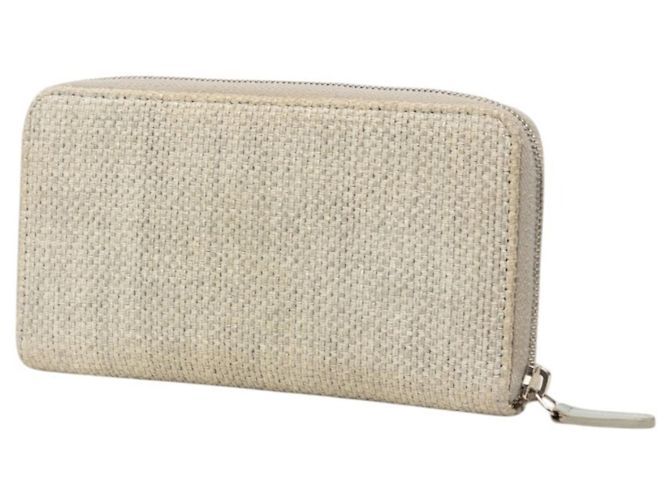 Cartera larga Chanel Deauville Line en tweed gris - vista 2