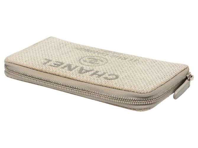 Cartera larga Chanel Deauville Line en tweed gris - vista 5