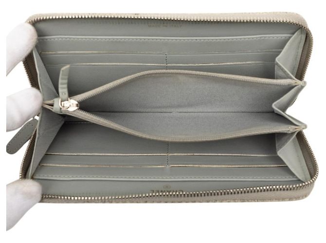 Cartera larga Chanel Deauville Line en tweed gris - vista 6
