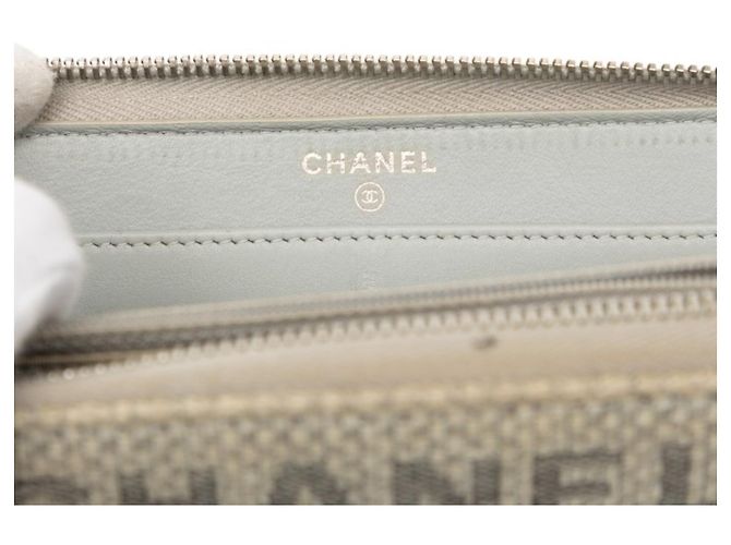 Cartera larga Chanel Deauville Line en tweed gris - vista 8