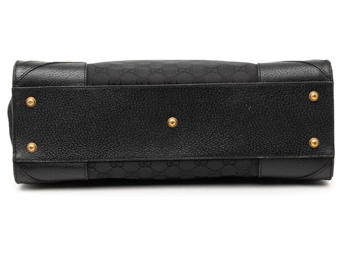 Borsa Tote Gucci GG Canvas Nero - vista 3