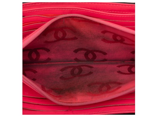 Portafoglio lungo bi-fold Chanel Coco Mark Cambon Nero Rosa - vista 5