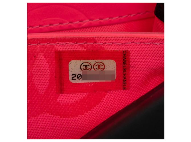 Portafoglio lungo bi-fold Chanel Coco Mark Cambon Nero Rosa - vista 7