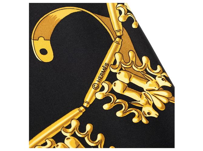 Hermès Sciarpa Hermes Carre 90 LES CAVALIERS D’OR Nero D'oro - vista 6